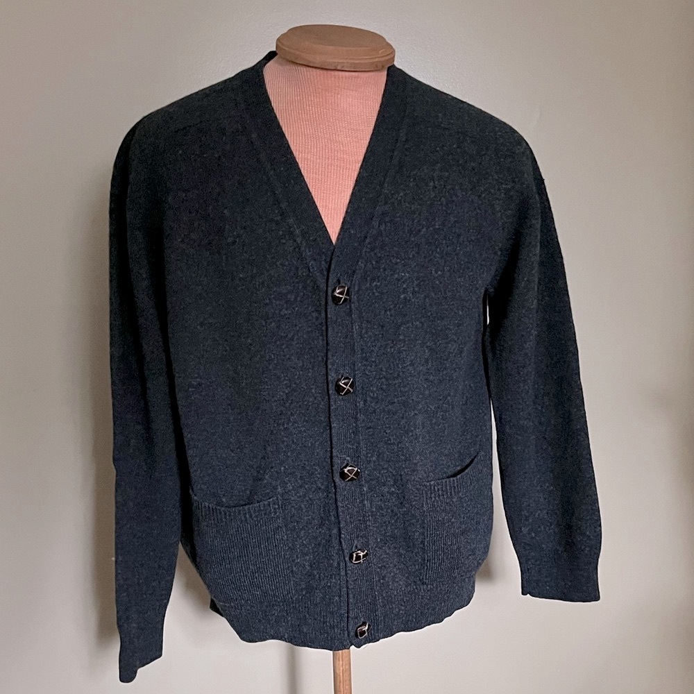 L.L. Bean Men's Dark Gray Cardigan Sweater